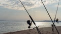 Fishing in the qatar sealine Royalty Free Stock Photo