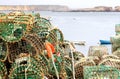 Fishing racks in the harbour of Sagres, Portugal Royalty Free Stock Photo