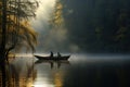 Fishing in the rays of the setting sun.