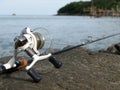 Fishing Reel with water