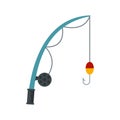 Fishing rod bobber icon flat isolated vector Royalty Free Stock Photo