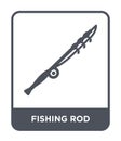 fishing rod icon in trendy design style. fishing rod icon isolated on white background. fishing rod vector icon simple and modern Royalty Free Stock Photo