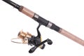 Fishing rod, reel Clipping path Royalty Free Stock Photo