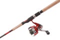 Fishing rod with a reel Clipping path Royalty Free Stock Photo