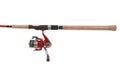 Fishing rod with a reel Clipping path Royalty Free Stock Photo