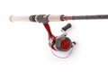 Fishing rod with a reel Clipping path Royalty Free Stock Photo