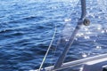 Fishing on the lake. Hands of fisherman with fishing rod. Macro shot. Fishing rod and hands of fisherman over lake water. Spinning Royalty Free Stock Photo