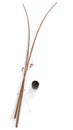 Fishing Rods isolated on White Background Royalty Free Stock Photo