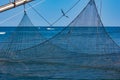 Fishing scales at Sottoma mare along the marina dam, some of them equipped as a restaurant to appreciate what they collect, a fish Royalty Free Stock Photo