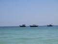 Fishing schooners in the sea