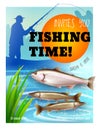 Fishing Season Opening Realistic Poster