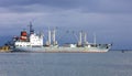 Fishing seiner on ocean near the coast of the Kamchatka peninsula