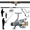 Fishing set vector
