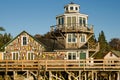 Fishing shack and pier Royalty Free Stock Photo