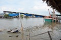 Fishing Ship on canal flow to the sea at Bang Khun Thian Bangkok Thailand Royalty Free Stock Photo