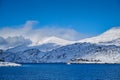 Fishing ship in fjord in Norway Royalty Free Stock Photo