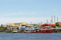 Fishing ship port, Thailand. Royalty Free Stock Photo