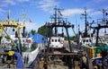 Fishing ships in the port of Liepaja, Latvia