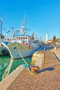 Fishing ships in the port of Rimini