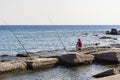 Fishing on the shores of the Mediterranean is an opportunity to stop and admire the world around, to reflect on life. Greece/