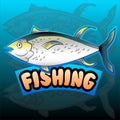 Fishing Sign and Badge Vector Illustration Royalty Free Stock Photo