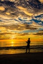 Fishing silhouette