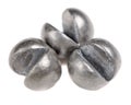 Fishing Sinkers on White Background