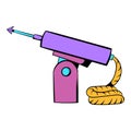 Fishing speargun icon, icon cartoon