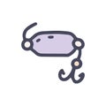 fishing spoon lure color vector doodle simple icon