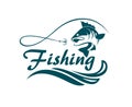 Fishing sport emblem Royalty Free Stock Photo