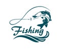 Fishing sport emblem