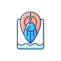 Fishing spot RGB color icon Royalty Free Stock Photo