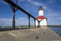 Fishing by St. Joseph Lighthouse Royalty Free Stock Photo