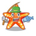 Fishing starfish isolated with in the cartoons