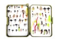 Fishing Tackle Box Filled with Small Hand Tied Flies