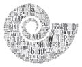 Fishing Tag Cloud - vector illustration Royalty Free Stock Photo