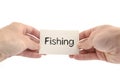 Fishing text concept Royalty Free Stock Photo