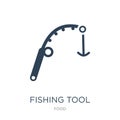 fishing tool icon in trendy design style. fishing tool icon isolated on white background. fishing tool vector icon simple and Royalty Free Stock Photo