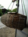 Fishing tool made of bamboo Royalty Free Stock Photo