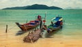 Fishing and touristic boats on Phuket island