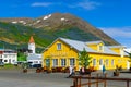 The fishing town Siglufjordur Royalty Free Stock Photo