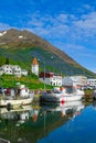 The fishing town Siglufjordur Royalty Free Stock Photo