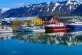 The fishing town Siglufjordur Royalty Free Stock Photo