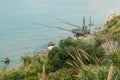 Fishing trabucco on the coast Royalty Free Stock Photo