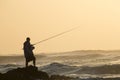 Fishing on the Transkei Coast of South Africa Royalty Free Stock Photo