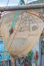 fishing trawl on board an old fishing vessel