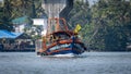 Fishing trawler in the backwaters of Kerala, India Royalty Free Stock Photo