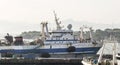 Fishing trawler near a mooring on Kamchatka