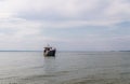 Fishing Trawler in the Sea Bay Royalty Free Stock Photo