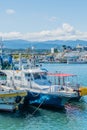 Fishing trawlers docked in calm water at Hupo seaport